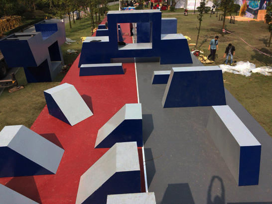 FISE國際極限運動巡回賽成都賽區(qū)跑酷場地