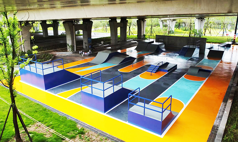 四川省自貢市梁家壩公園極限運(yùn)動(dòng)場(chǎng)(中級(jí)區(qū))